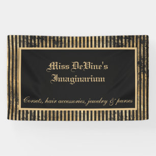 Banderoles Victorian détendu Black & Gold Stripe personnalisé
