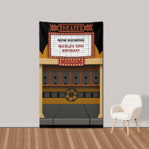 Banderoles Vidéo Théâtre Marquee Ticket Fenêtre fond