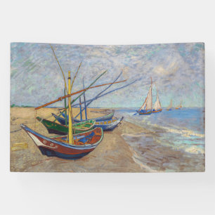 Banderoles Vincent van Gogh - Bateaux de pêche sur la plage