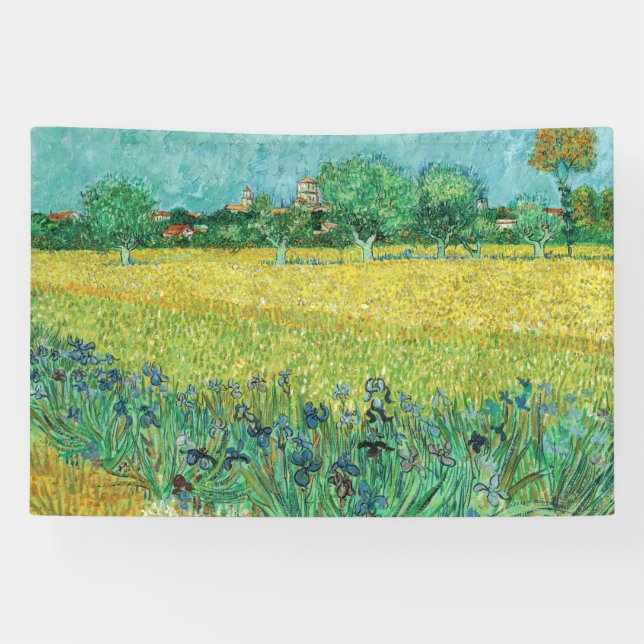 Banderoles Vincent van Gogh - Champ avec Iris près d'Arles (Horizontal)