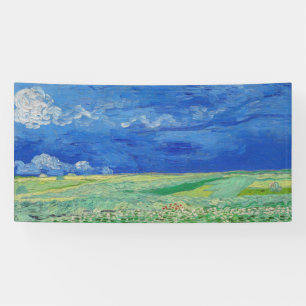 Banderoles Vincent van Gogh - Champs de blé sous des nuages o