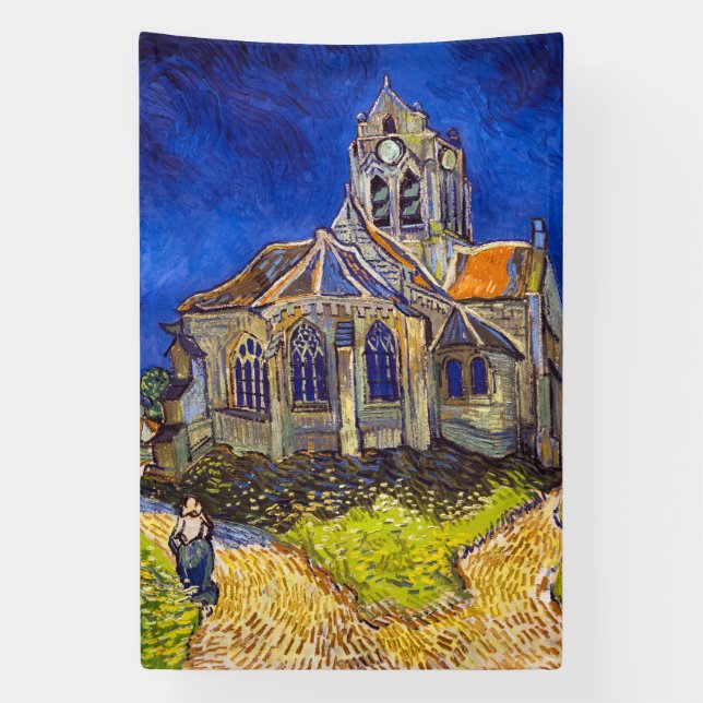 Banderoles Vincent van Gogh - L'église d'Auvers (Verticale)