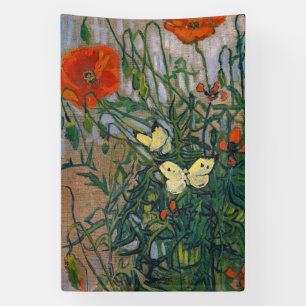 Banderoles Vincent van Gogh - Papillons et Coquelicots