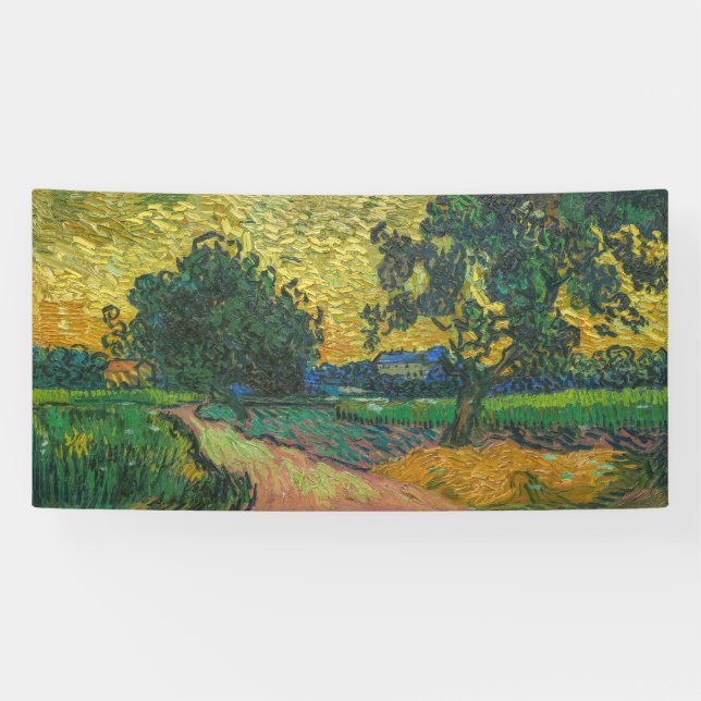 Banderoles Vincent van Gogh - Paysage à Twilight (Horizontal)