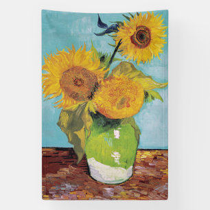 Banderoles Vincent Van Gogh - Trois tournesols dans un vase