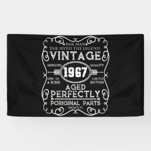 Banderoles Vintage 1967 Mythe de l'homme Légende 54e anniver