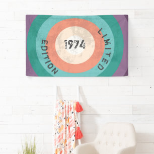 Banderoles Vintage 1974 édition limitée 50e anniversaire