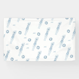 Banderoles Vintage Artistique Snychro équipe de natation fill