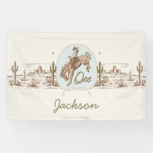 Banderoles Vintage Blue Little Buckaroo Rodeo 1er anniversair