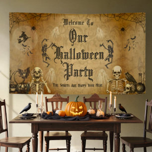 Banderoles Vintage Goth Halloween Éffrayante