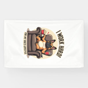 Banderoles Vintage Je Travaille Dur Pour Le Style de Vie de M