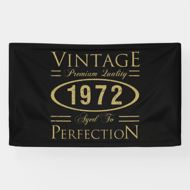 Banderoles Vintage Premium 1972 50e anniversaire (Horizontal)