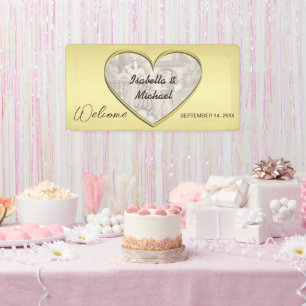 Banderoles Vintage Romance couple, homme et femme, or