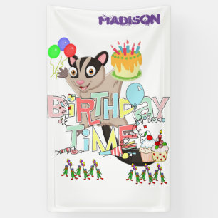 Banderoles Vinyl Happy Birthday Calendar Possum Cake Banner
