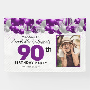 Banderoles Violet violet argenté Parties scintillant photo Bi