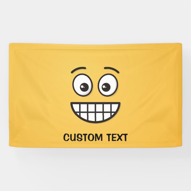 Banderoles Visage de broyage avec yeux ouverts (Horizontal)