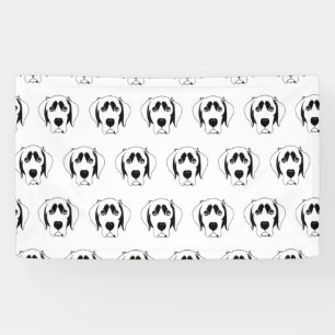 Banderoles Visage de chien noir, amateur d'animaux, propriéta