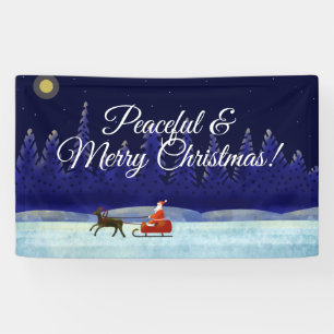 Banderoles Visite de Noël à père Noël