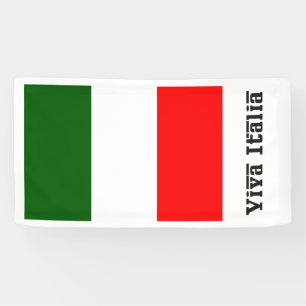 Banderoles Vive l'Italie et drapeau italien