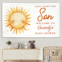 Voici venir le fils Boho Mignon Bienvenue Baby Sho