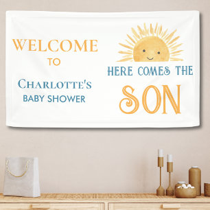 Banderoles Voici venir le fils garçon Baby Shower