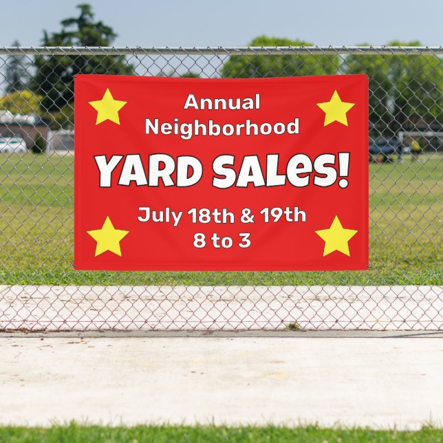 Banderoles Voisinage - Ventes Garage sur mesure (Insitu)