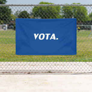 Banderoles Vota vote en espagnol blanc bleu moderne politique