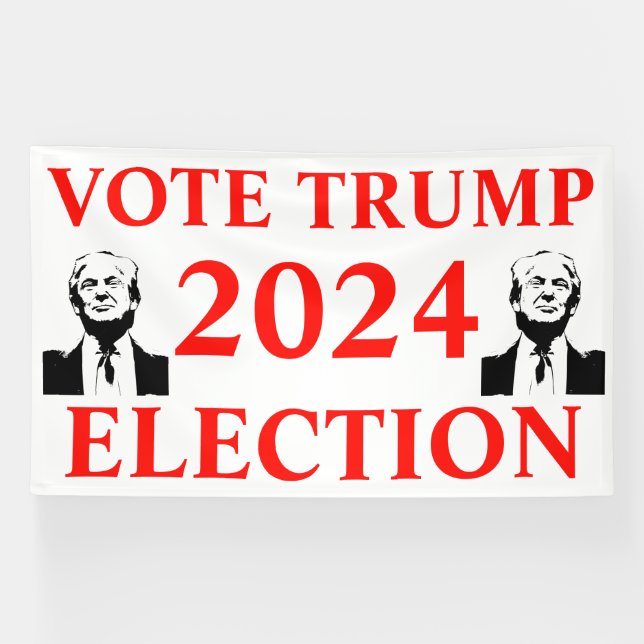 Banderoles Vote Élection Trump 2024 (Horizontal)