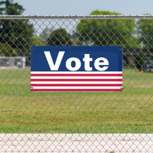 Banderoles Vote Patriotique Rouge Blanc et Bleu