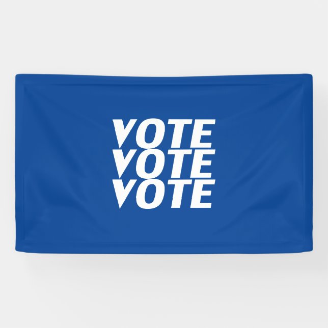 Banderoles "Vote vote" bleu blanc (Horizontal)