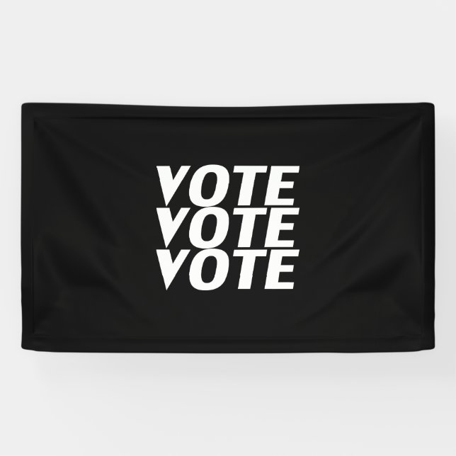Banderoles "Vote vote" noir blanc (Horizontal)