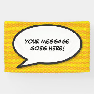 Banderoles Votre Bulle de Texte de Message Amusant Bande Dess