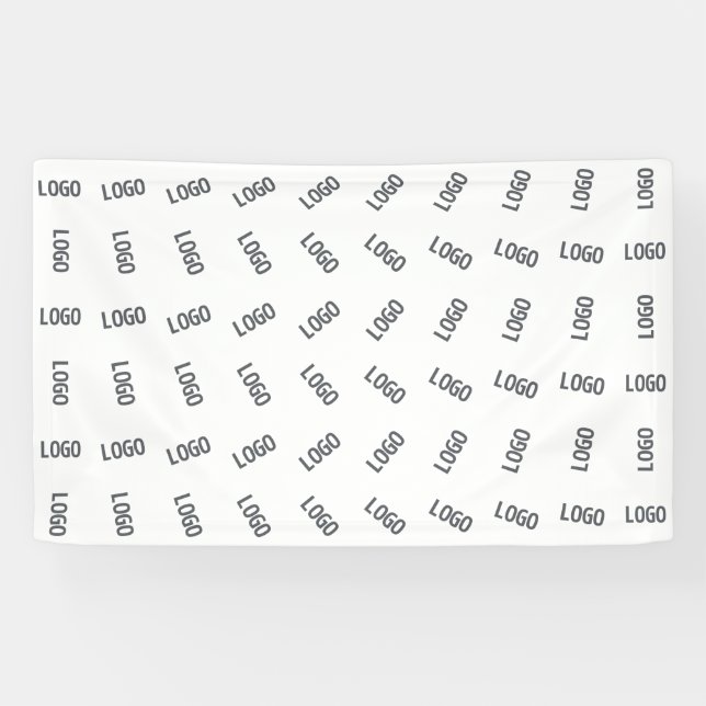 Banderoles Votre logo d'entreprise | Conception unique de mot (Horizontal)