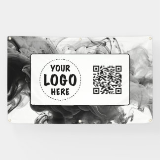 Banderoles Votre logo Smokey gothique Monochrome