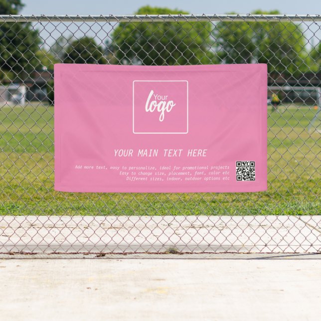 Banderoles Votre propre logo d'entreprise Unique Code QR pers (En situation)