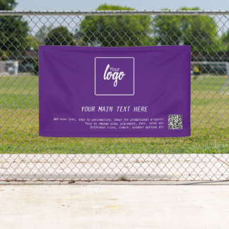 Banderoles Votre propre logo d'entreprise Unique Code QR pers