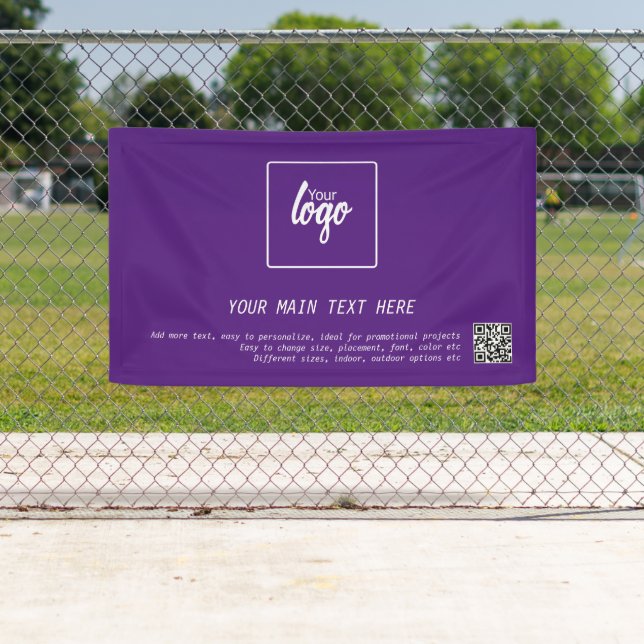 Banderoles Votre propre logo d'entreprise Unique Code QR pers (En situation)