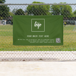 Banderoles Votre propre logo d'entreprise Unique Code QR pers