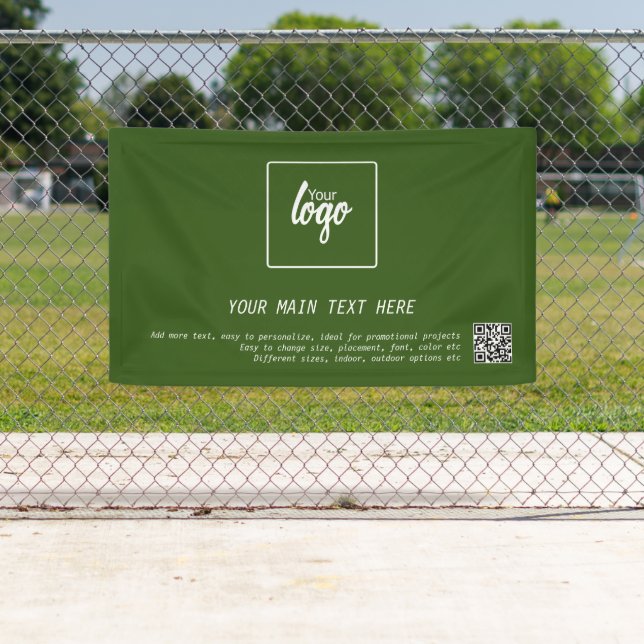 Banderoles Votre propre logo d'entreprise Unique Code QR pers (En situation)