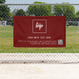 Banderoles Votre propre logo d'entreprise Unique Code QR pers