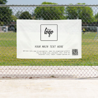 Banderoles Votre propre logo d'entreprise Unique Code QR pers
