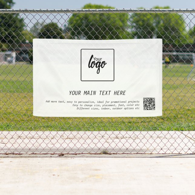 Banderoles Votre propre logo d'entreprise Unique Code QR pers (En situation)