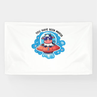 Banderoles Vous Avez Été Moo'ed Mooed Cow Moo-Ed Space Drôle