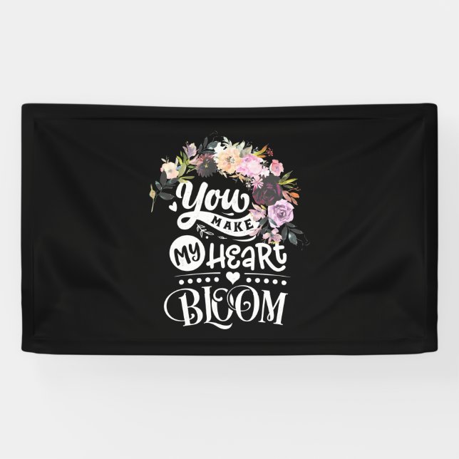 Banderoles Vous Faites Fleurir Mon Coeur (Horizontal)