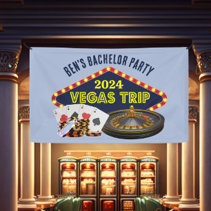 Banderoles Voyage de Bachelor Party personnalisable Casino La