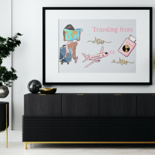 Banderoles Voyage Fête des mariées Voyage de Mlle à Mme.