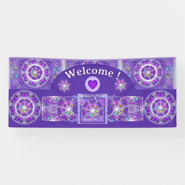 Banderoles W2 pourpre (Horizontal)