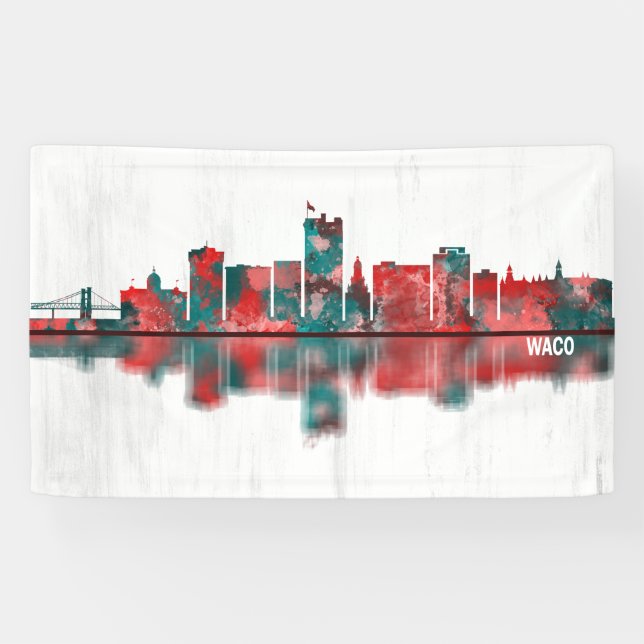 Banderoles Waco Texas Skyline (Horizontal)