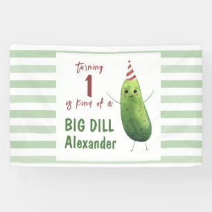 Banderoles Watercolor Concomber Big Dill fête d'anniversaire