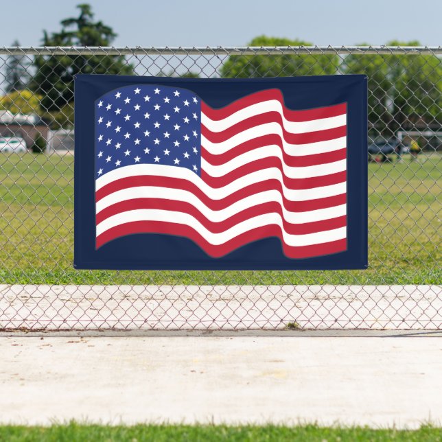 Banderoles Waving American Flag Banner (Insitu)